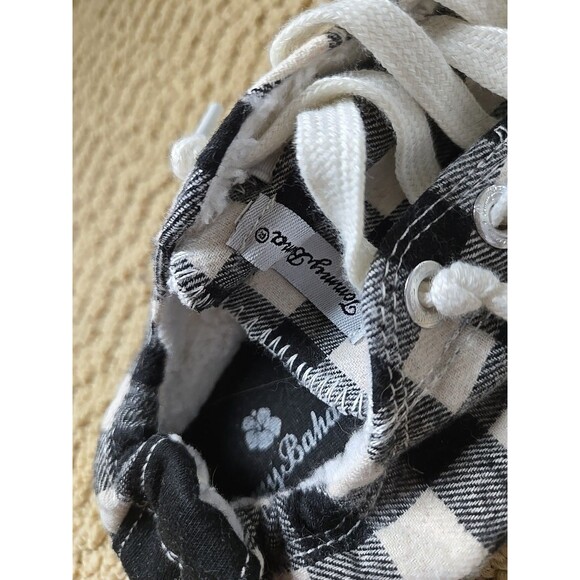 Tommy Bahama Womens Size 7 Canvas Memory Foam Casual Shoe Black Cream Preloved - Picture 7 of 16